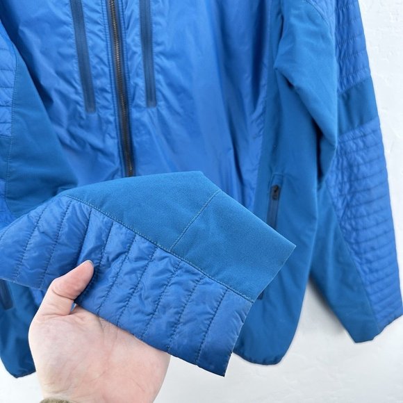 Kuhl Jacket Mens M Projekt Firefly Puffer Hybrid Full Zip Quilted Blue - Picture 2 of 14